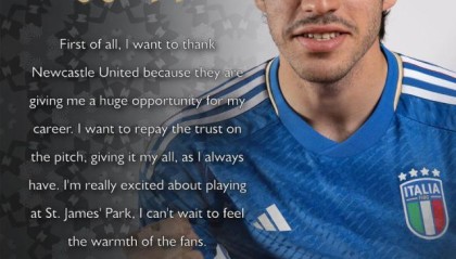 体育直播-官方：托纳利加盟纽卡 刷新意大利球员身价纪录